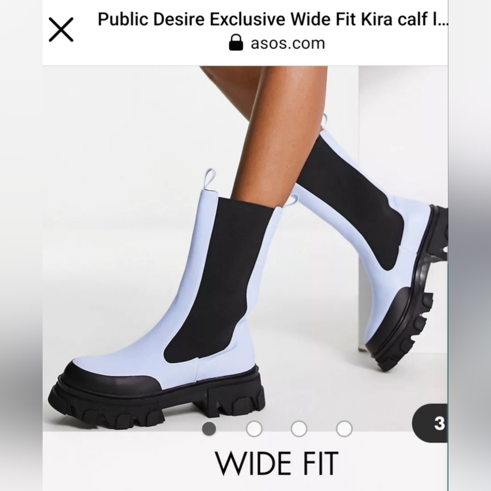 Kira Calf Length Bootie 🩵🖤